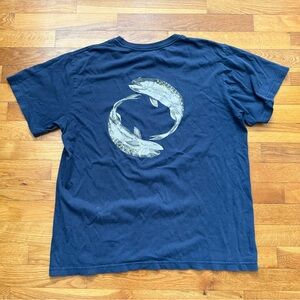 Patagonia World Trout T-Shirt Men’s Medium Navy Blue
